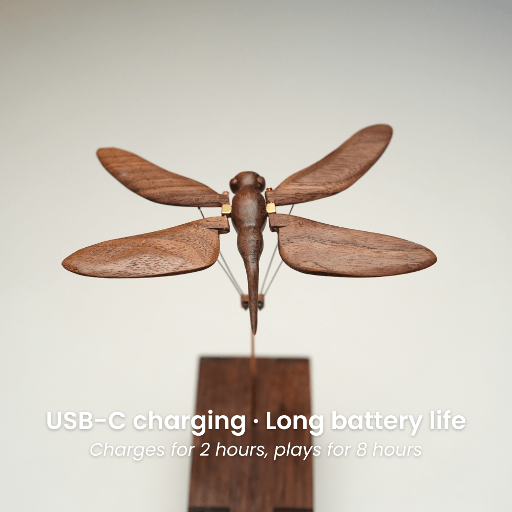 MarinerPoet Handcrafted Wooden Dragonfly Automaton