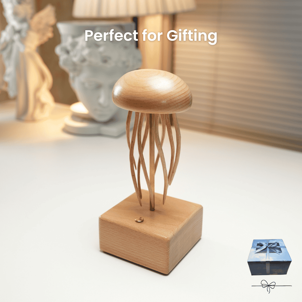 MarinerPoet™ Handcrafted Wooden Jellyfish Automaton
