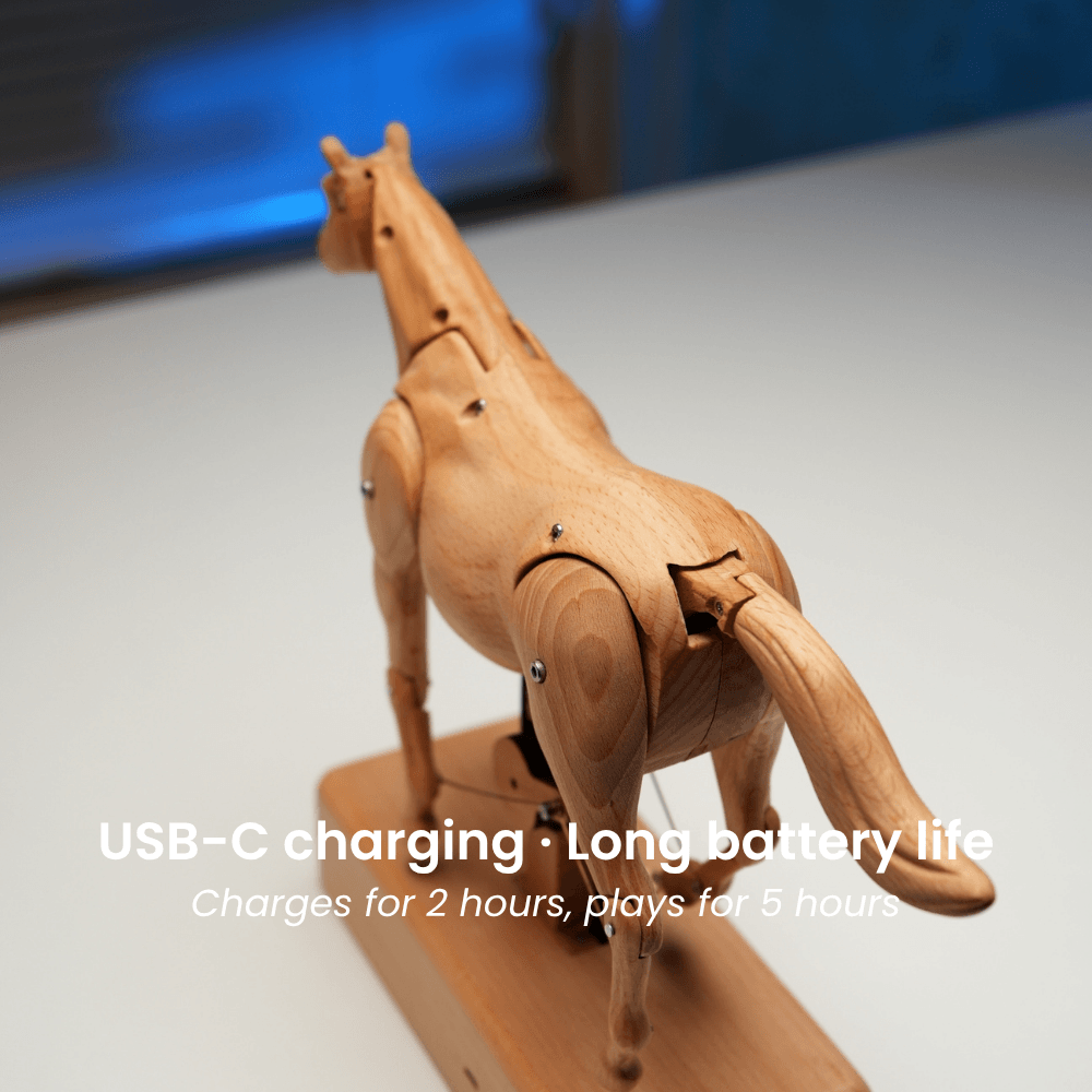 MarinerPoet Handcrafted Wooden Horse Automaton