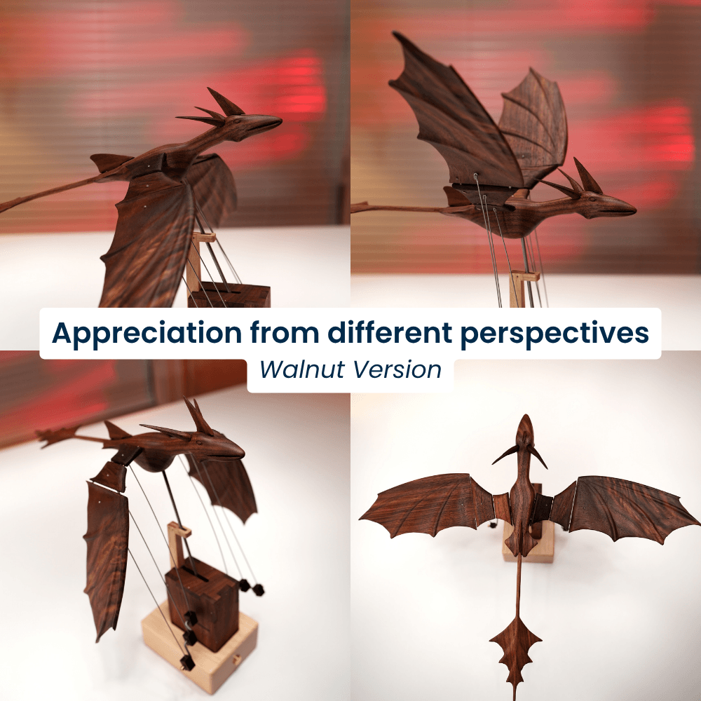 MarinerPoet™ Handcrafted Wooden Ocean Dragon Automaton