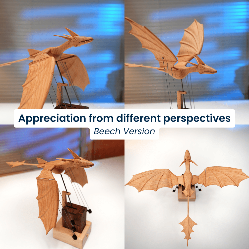 MarinerPoet™ Handcrafted Wooden Ocean Dragon Automaton
