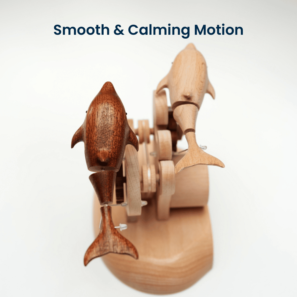 MarinerPoet™ Handcrafted Wooden Dolphin Automaton