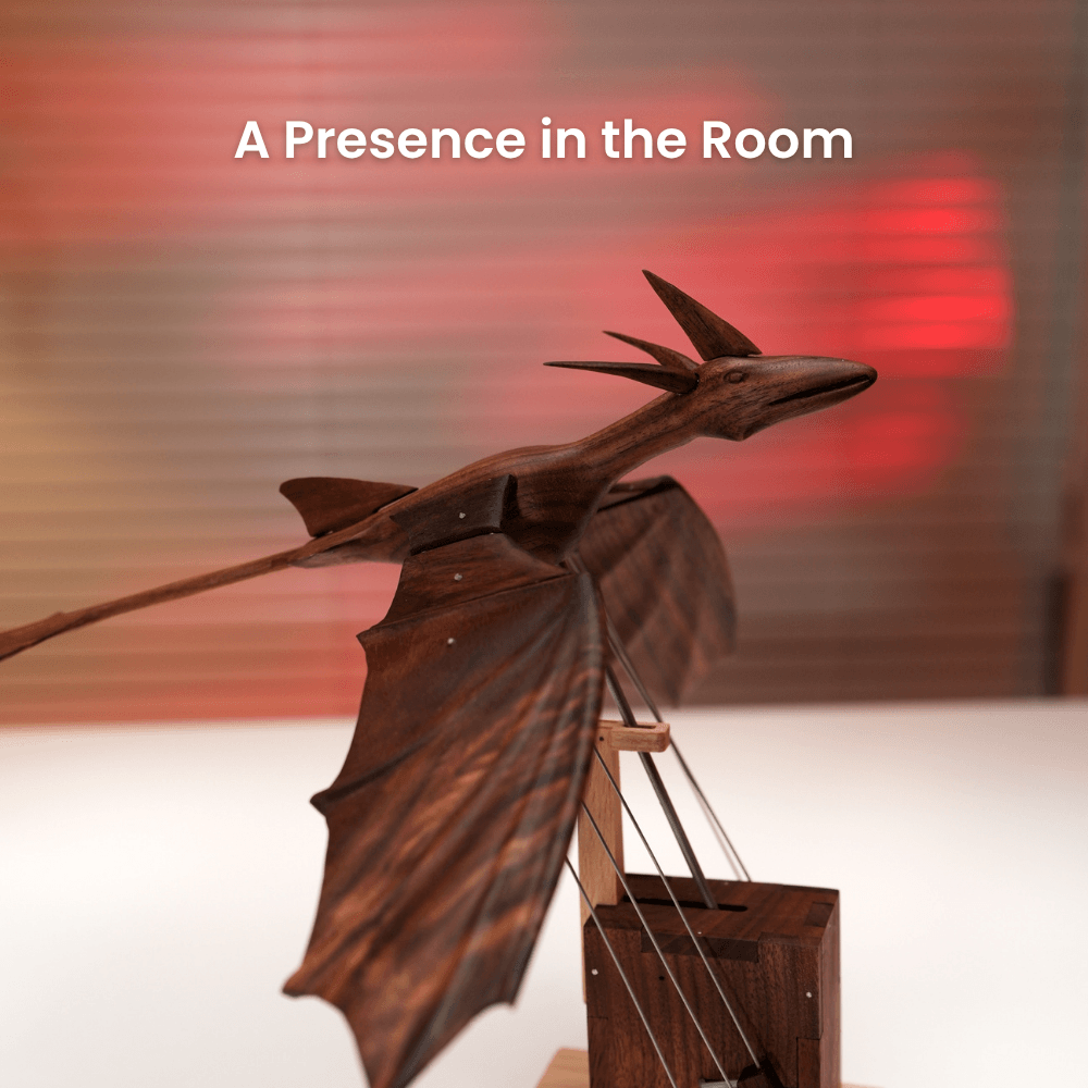 MarinerPoet™ Handcrafted Wooden Ocean Dragon Automaton