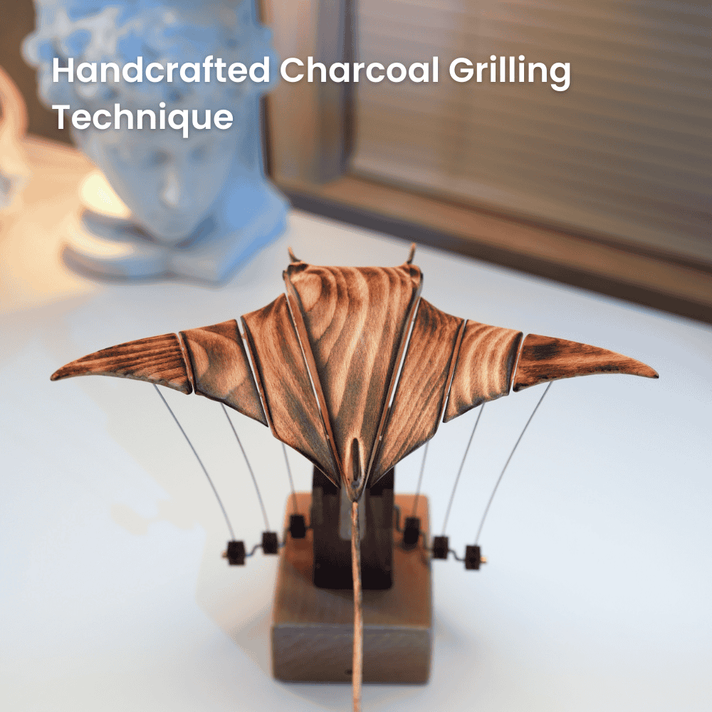 MarinerPoet™ Handcrafted Wooden Manta Ray Automaton