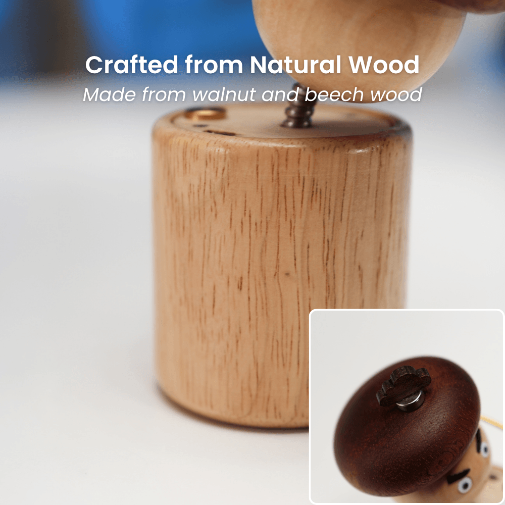 MarinerPoet™ Handcrafted Wooden Mushroom Automaton