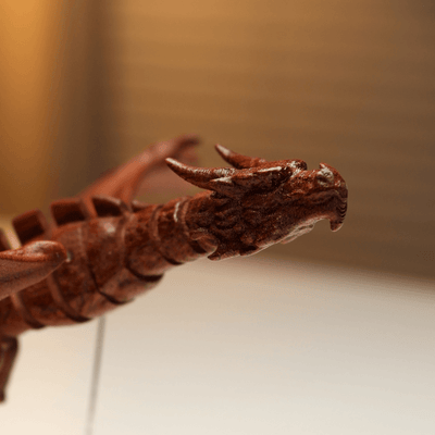 MarinerPoet Handcrafted Wooden Gothic Dragon Automaton