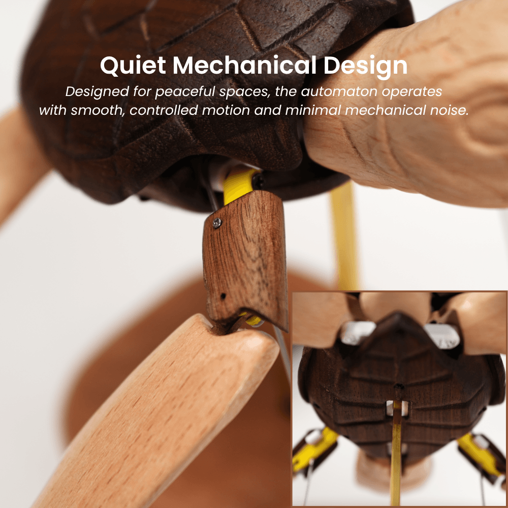 MarinerPoet™ Handcrafted Wooden Sea Turtle Automaton