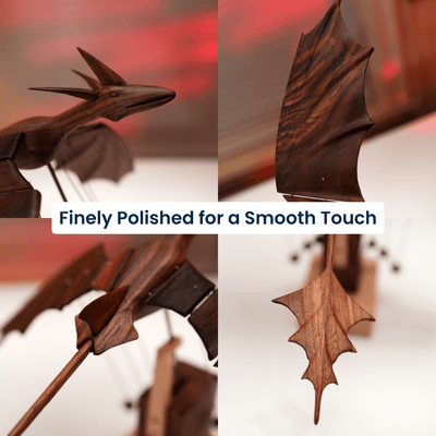 MarinerPoet™ Handcrafted Wooden Ocean Dragon Automaton