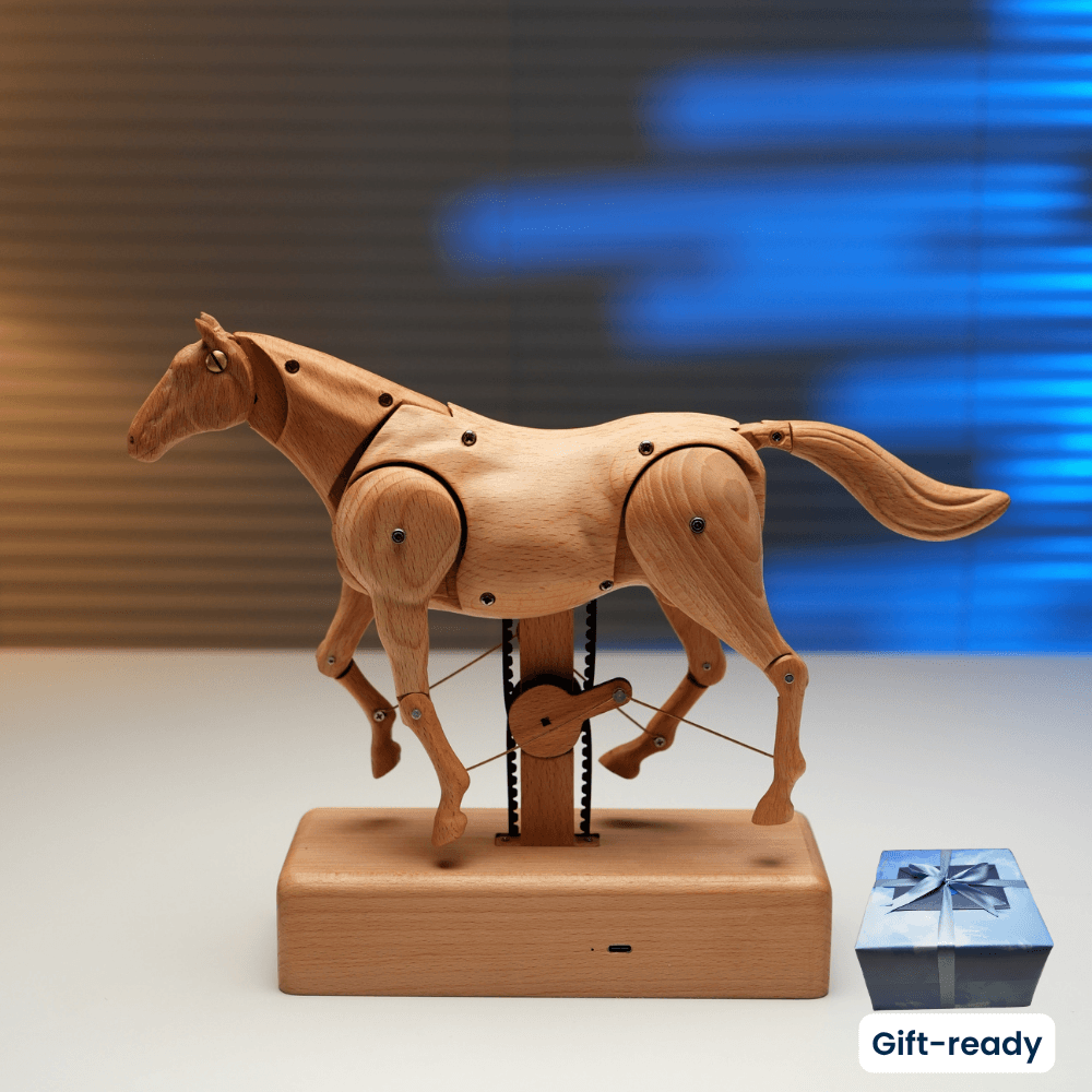 MarinerPoet Handcrafted Wooden Horse Automaton
