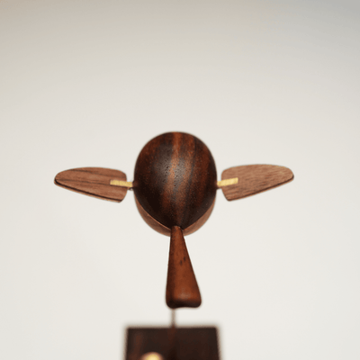 MarinerPoet™ Handcrafted Walnut Bird Automaton