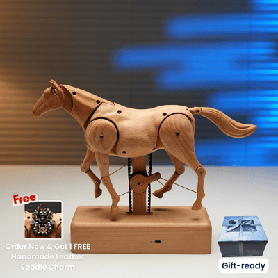 MarinerPoet Handcrafted Wooden Horse Automaton