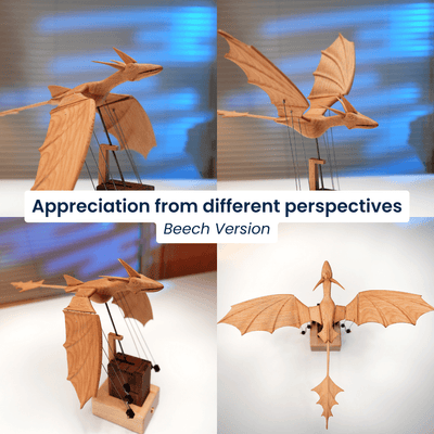 MarinerPoet™ Handcrafted Wooden Ocean Dragon Automaton