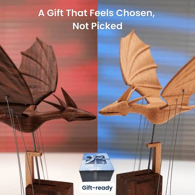 MarinerPoet™ Handcrafted Wooden Ocean Dragon Automaton