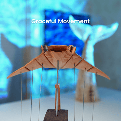 MarinerPoet™ Handcrafted Wooden Manta Ray Automaton
