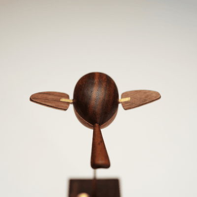 MarinerPoet™ Handcrafted Walnut Bird Automaton