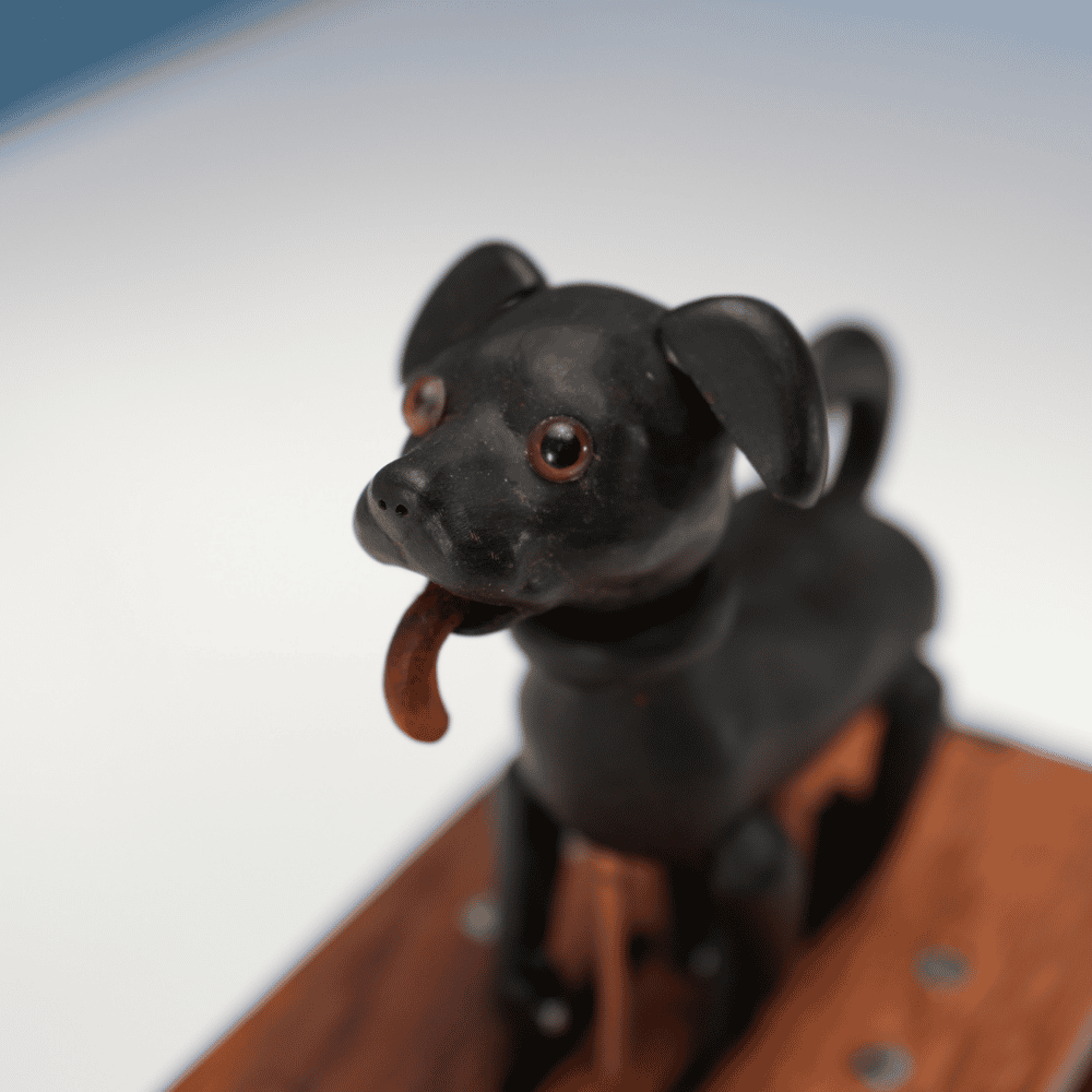 MarinerPoet™ Handcrafted Wooden Dog Crank Automaton
