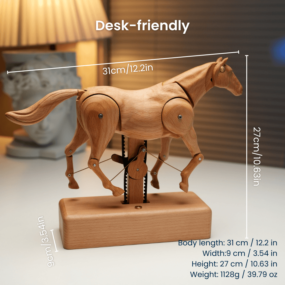 MarinerPoet Handcrafted Wooden Horse Automaton