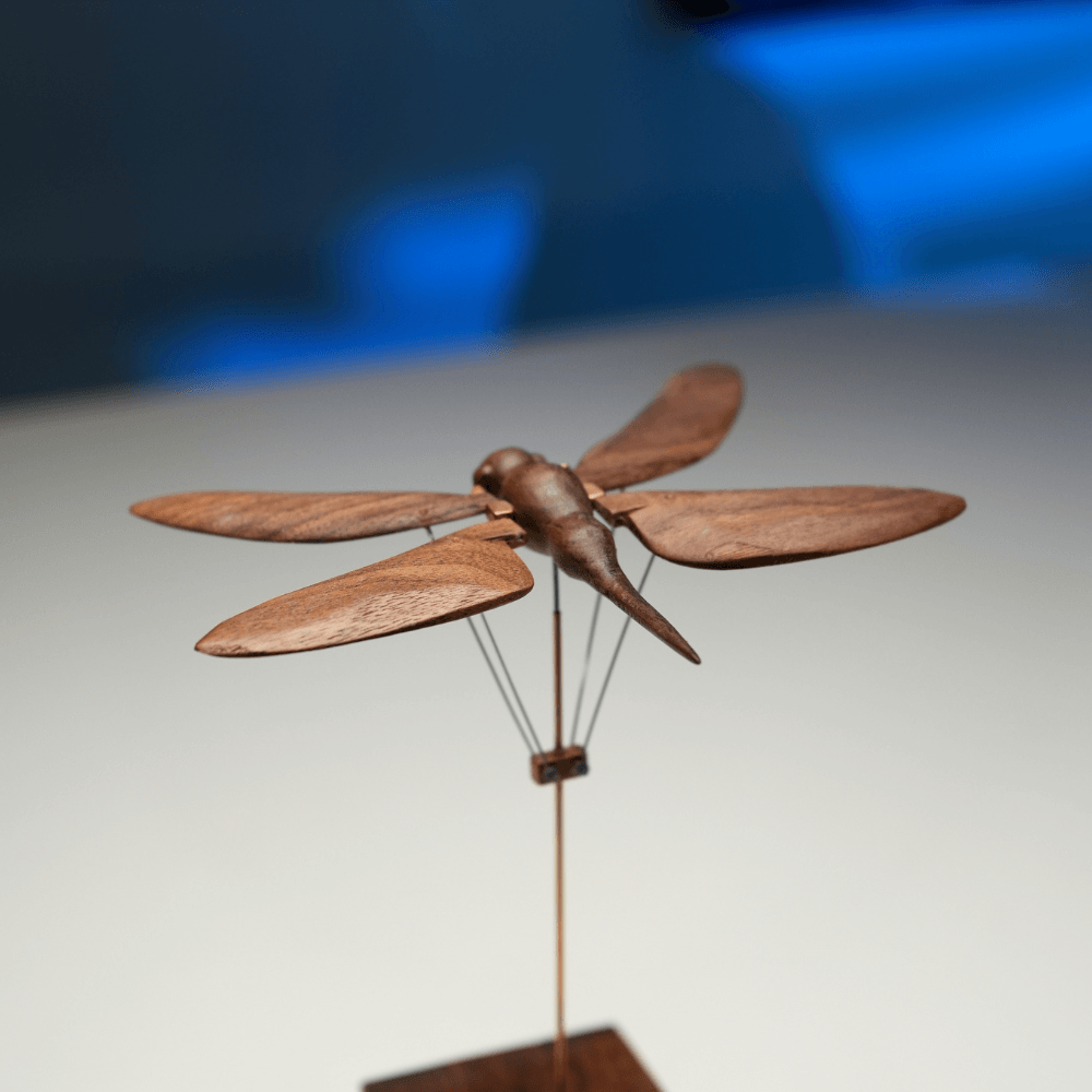 MarinerPoet Handcrafted Wooden Dragonfly Automaton