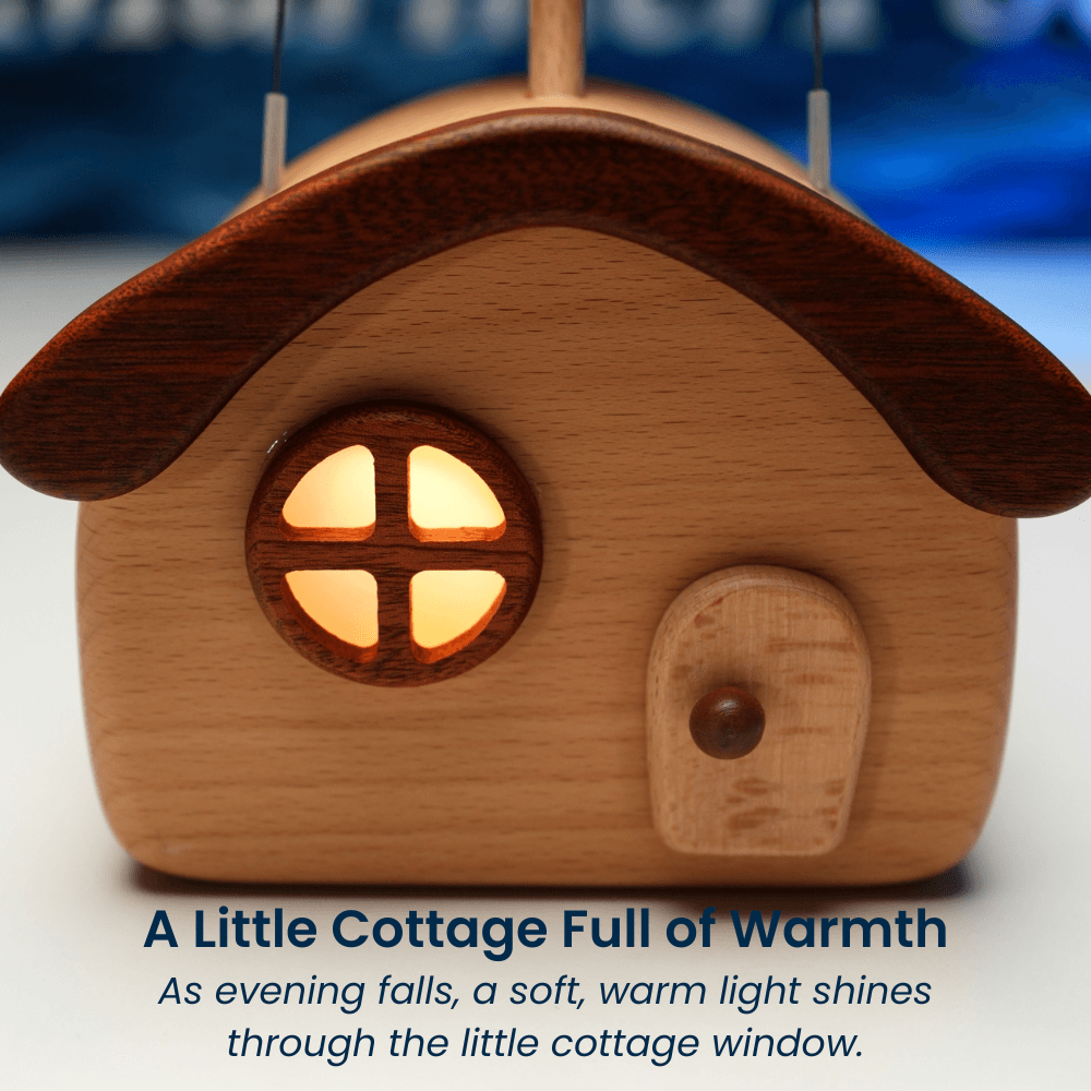 MarinerPoet Flying Pig Cottage – Wooden Automaton Night Light