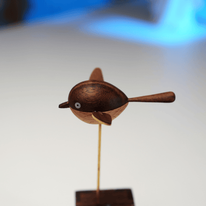 MarinerPoet™ Handcrafted Walnut Bird Automaton
