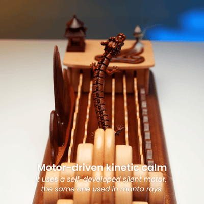 MarinerPoet Handcrafted Wooden Asian Dragon Automaton
