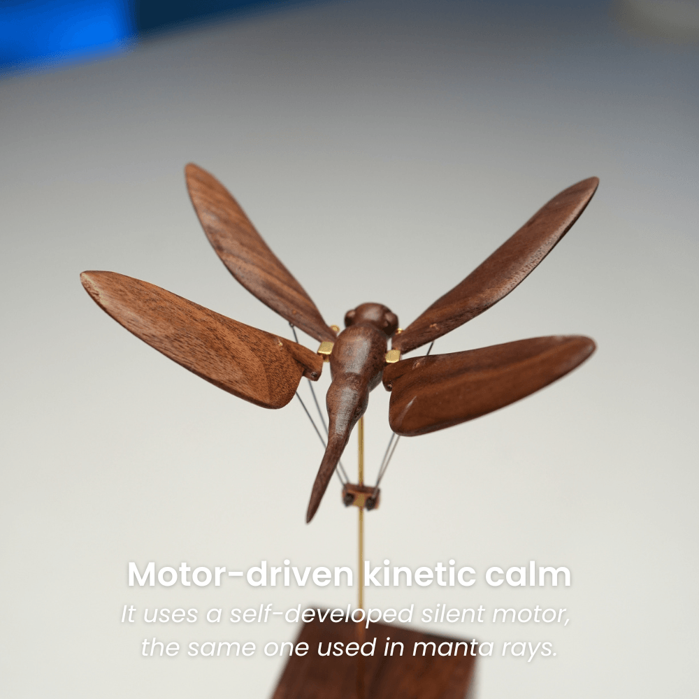 MarinerPoet Handcrafted Wooden Dragonfly Automaton