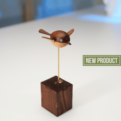MarinerPoet™ Handcrafted Walnut Bird Automaton