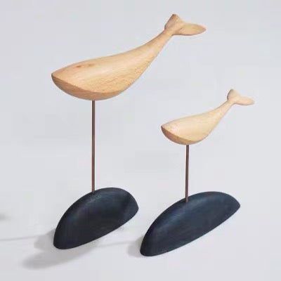 MarinerPoet™ Handcrafted Wooden Whale Sculpture
