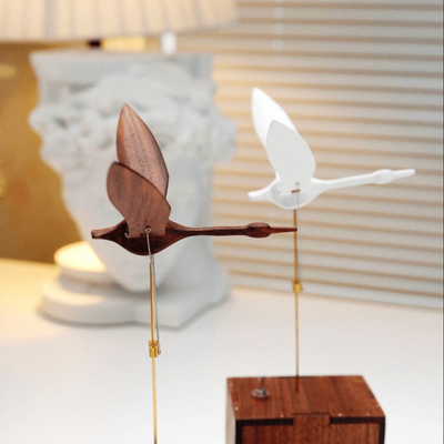 MarinerPoet Handcrafted Walnut Swan Automaton