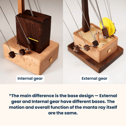 MarinerPoet™ Handcrafted Wooden Manta Ray Automaton