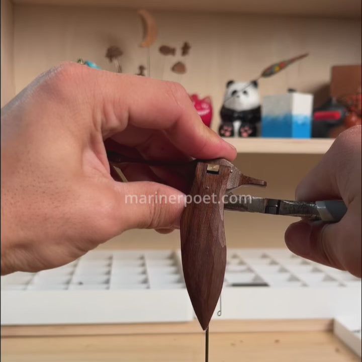 MarinerPoet™ Handcrafted Walnut Swan Automaton